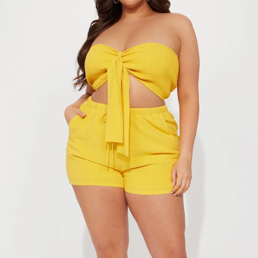 Yellow short set 3x